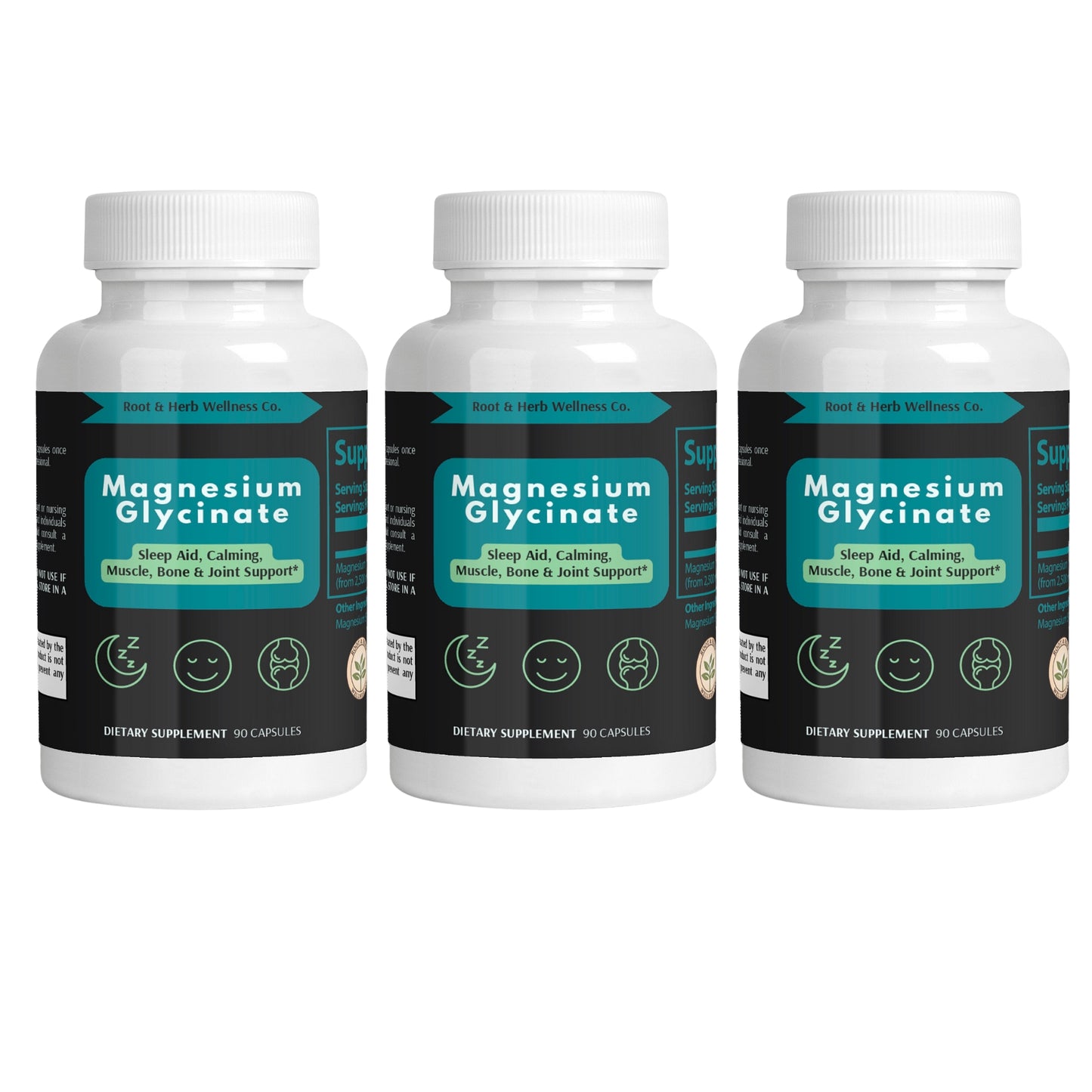 3 bottles of magnesium glycinate