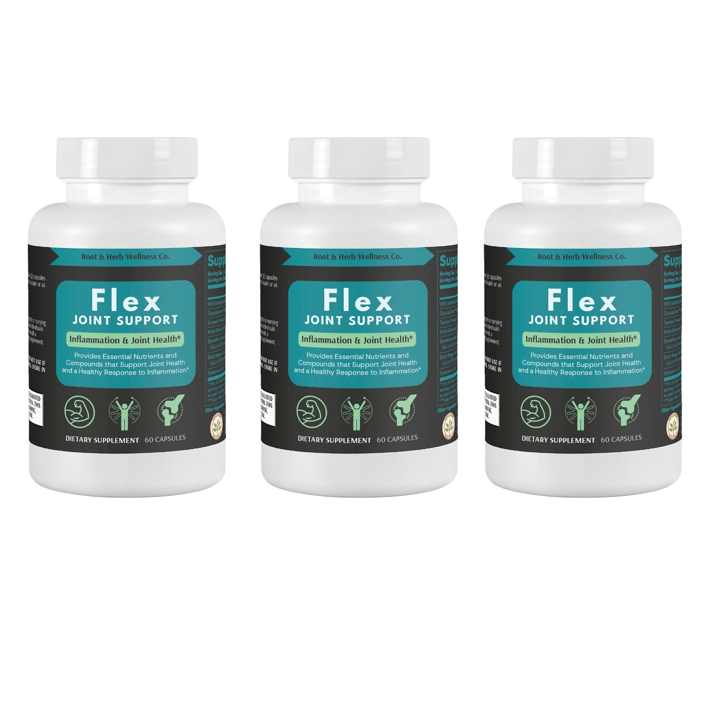3 Flex joint support bottles