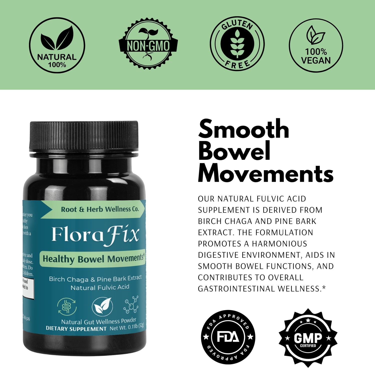 picture of florafix gut wellness powder ingredients